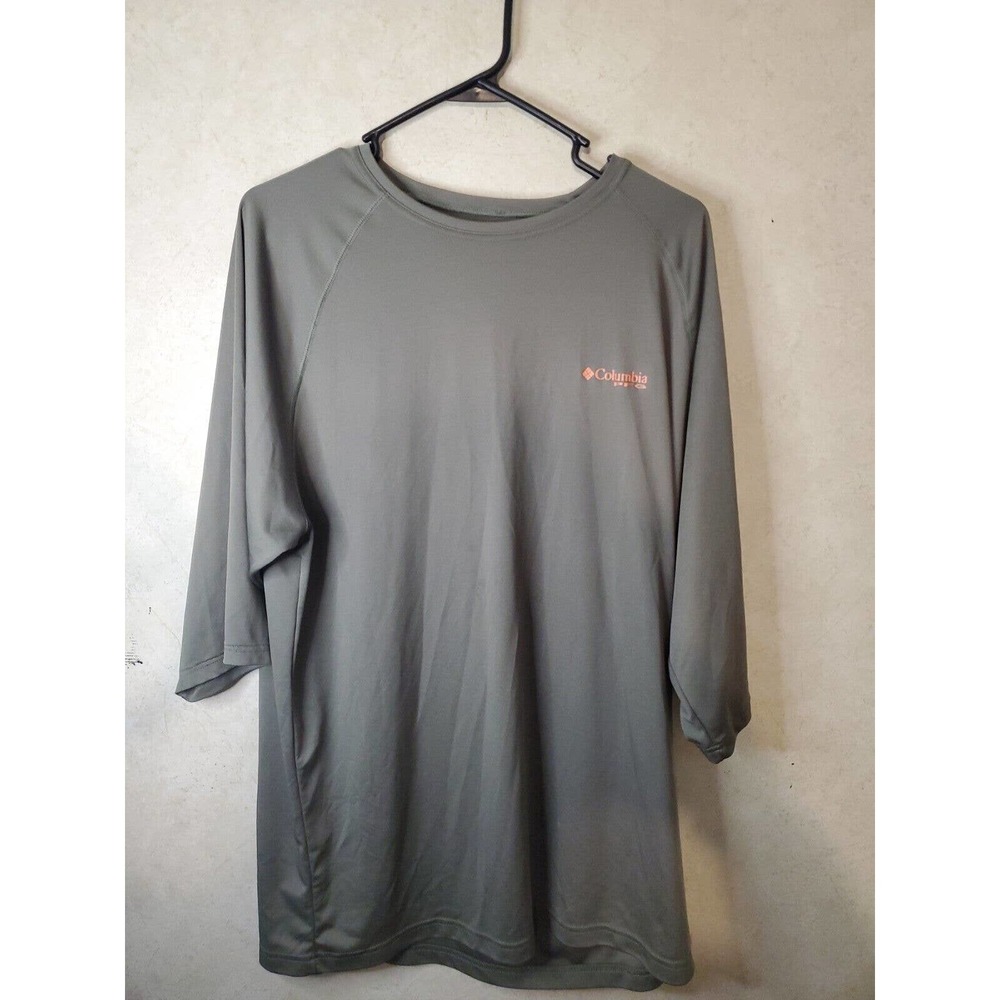 Men's Size L Large Olive green Columbia PFG Outdoor Athletic Hiking Fishing 1